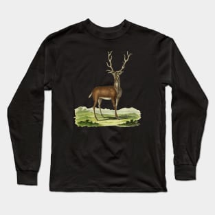 Deer Nature Illustration Long Sleeve T-Shirt